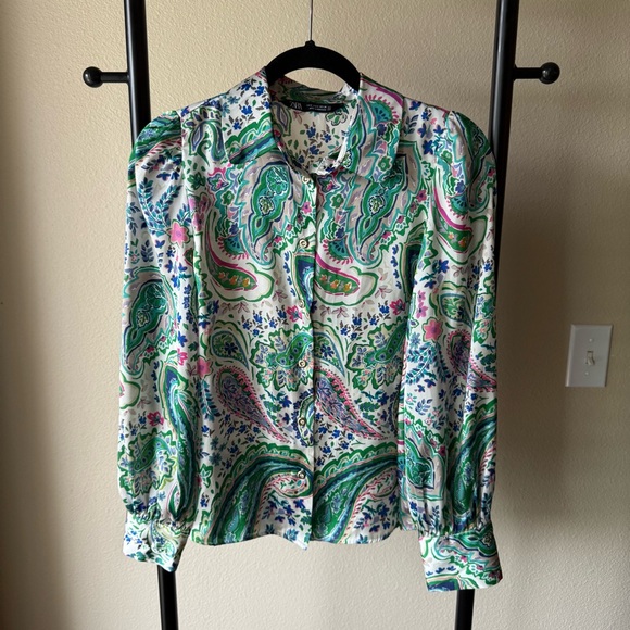 Zara Colorful Floral Blouse - Picture 1 of 3